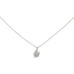 Collier et pendentif Dodo "Trèfle" en or blanc et diamants - Castafiore