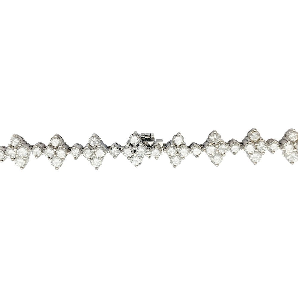 Collier fleurettes en or blanc et diamants - Castafiore