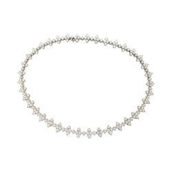 Collier fleurettes en or blanc et diamants - Castafiore