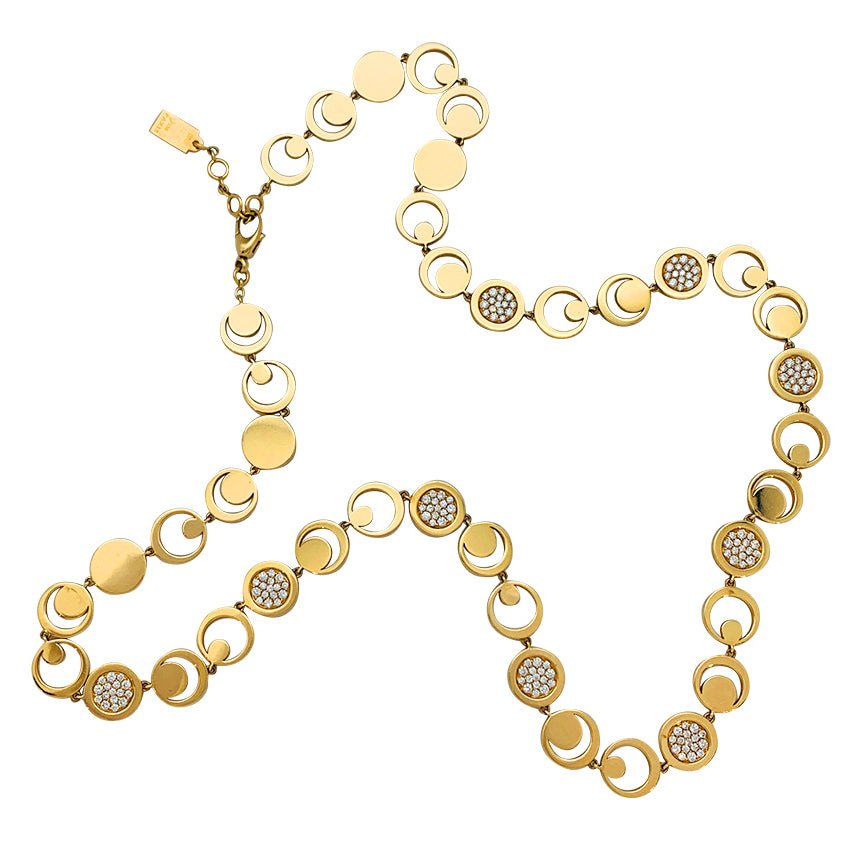 Collier Fred "Moon Light" en or jaune, diamants - Castafiore