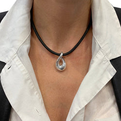 Collier Fred, "Mouvementé", or blanc, cordon - Castafiore