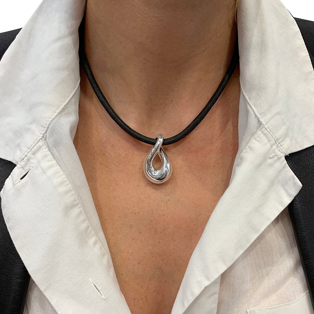 Collier Fred, "Mouvementé", or blanc, cordon - Castafiore