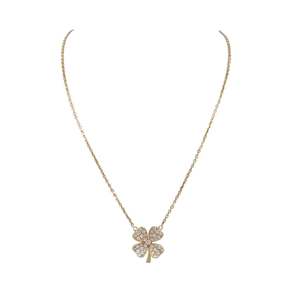 Collier Fred, "Trèfle", or jaune et diamants - Castafiore