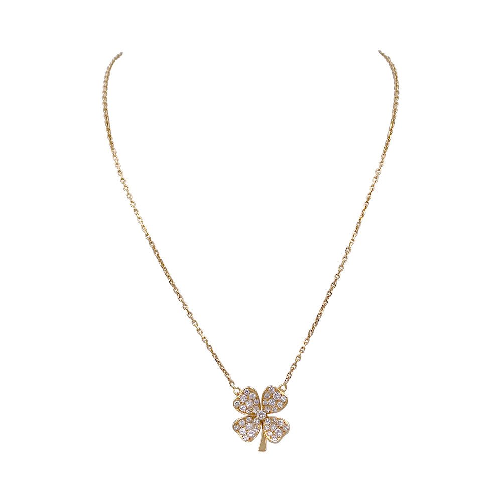 Collier Fred, "Trèfle", or jaune et diamants - Castafiore