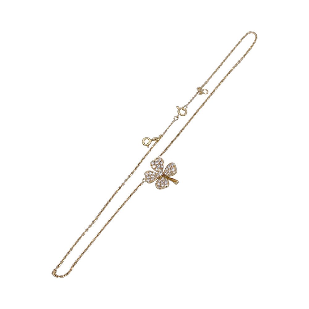 Collier Fred, "Trèfle", or jaune et diamants - Castafiore