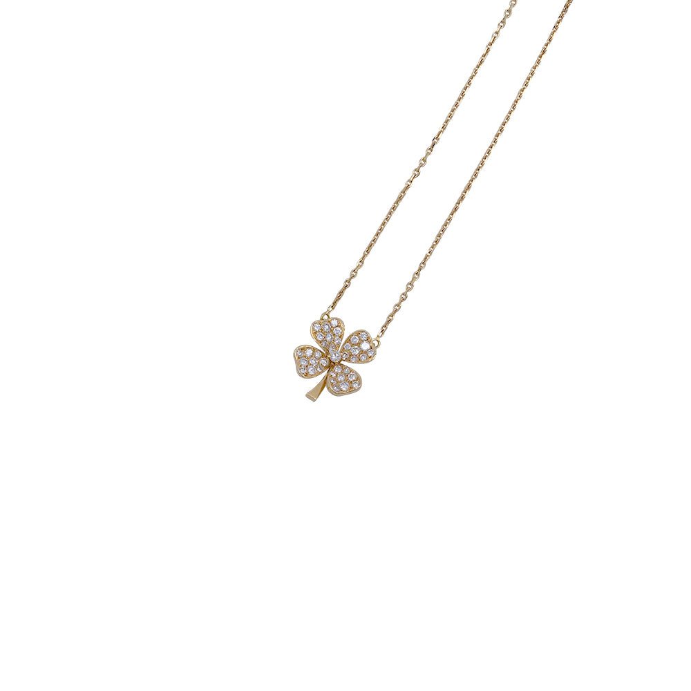 Collier Fred, "Trèfle", or jaune et diamants - Castafiore