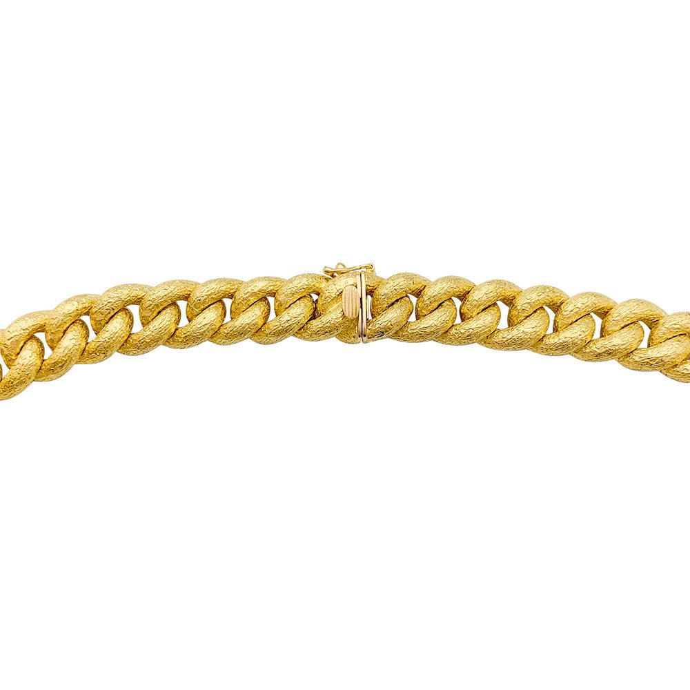 Collier gourmette en or jaune vintage - Castafiore
