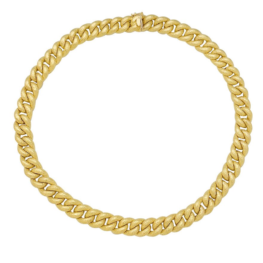 Collier gourmette en or jaune vintage - Castafiore
