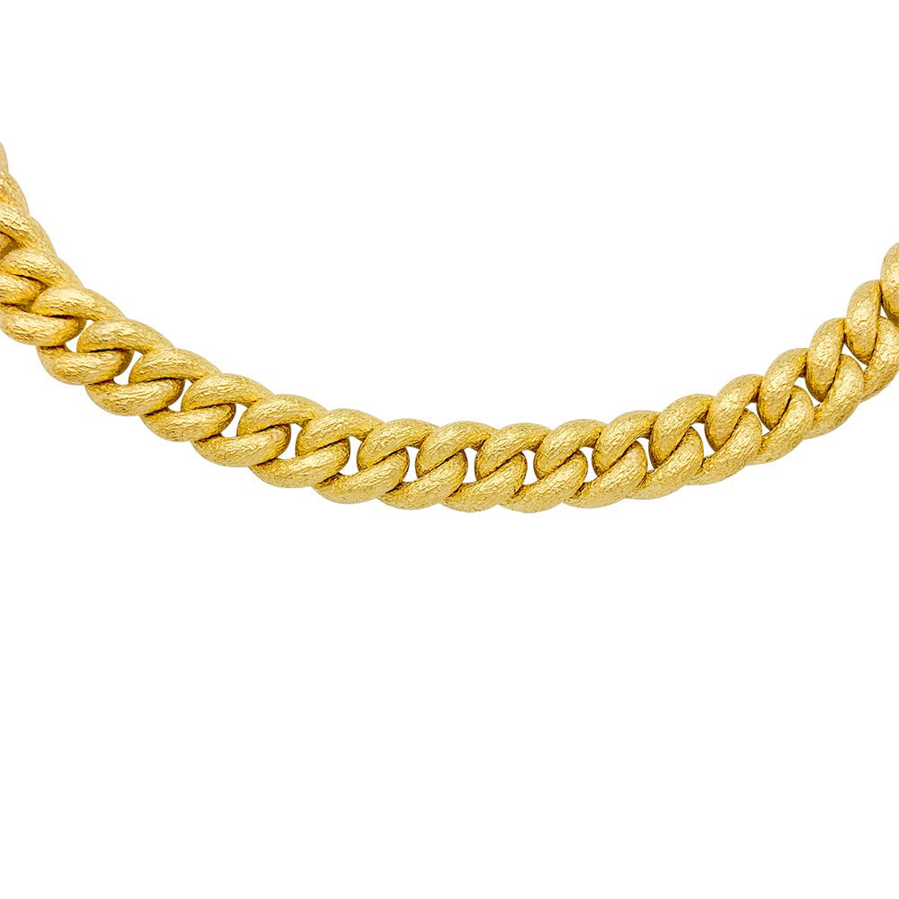 Collier gourmette en or jaune vintage - Castafiore