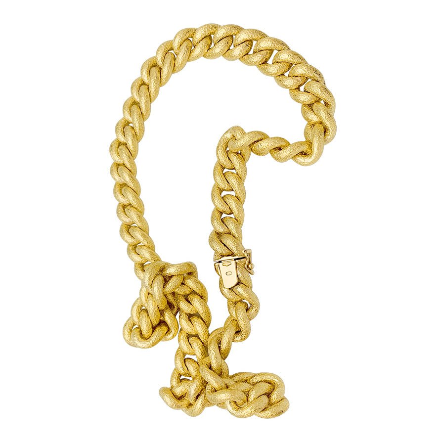 Collier gourmette en or jaune vintage - Castafiore