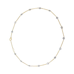 Collier gouttière en deux tons d'or serti de diamants - Castafiore