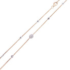 Collier gouttière en or rose et blanc, diamants. - Castafiore