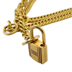 Collier HERMÈS en or jaune et cadenas - Castafiore