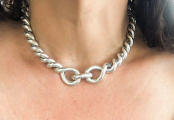 Collier HERMÈS "Torsade" en argent - Castafiore
