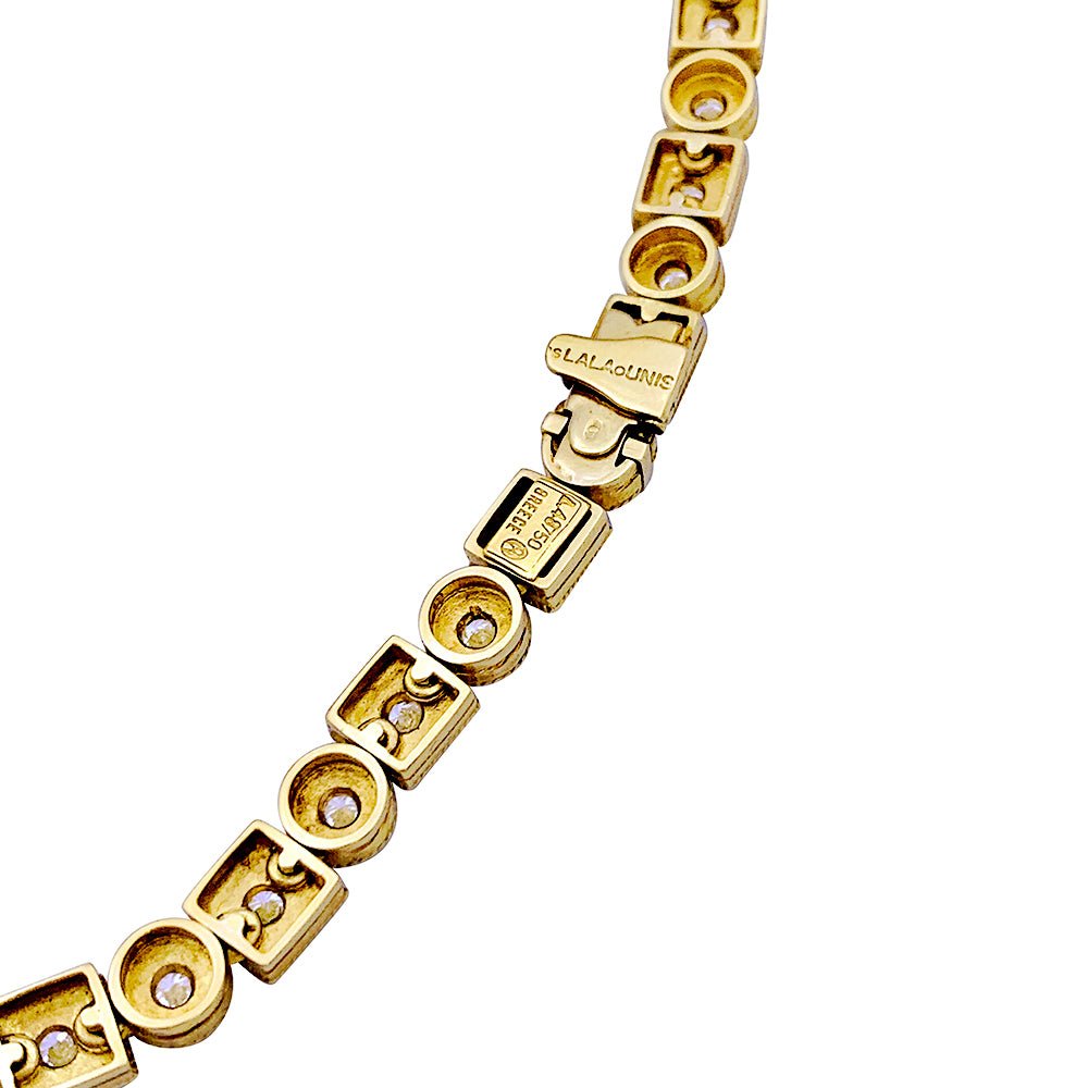 Collier LALAOUNIS "Byzantine" en or jaune et diamants - Castafiore