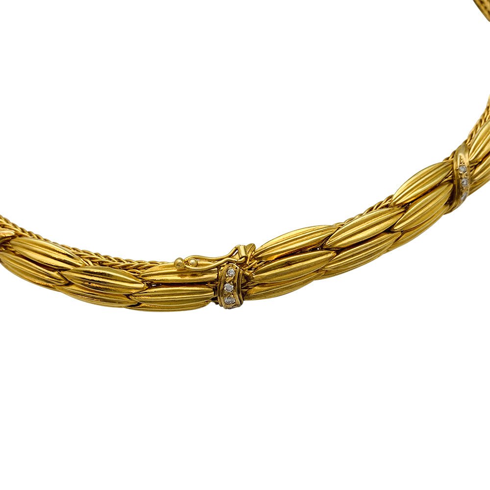 Collier Lalaounis "Epis" en or jaune et diamants - Castafiore