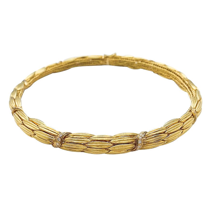 Collier Lalaounis "Epis" en or jaune et diamants - Castafiore