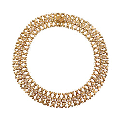 Collier Lalaounis, or jaune, diamants - Castafiore