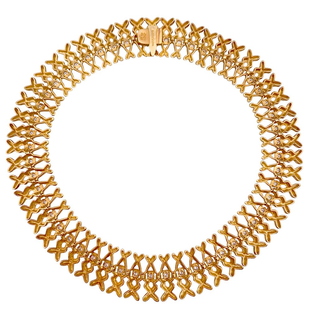 Collier Lalaounis, or jaune, diamants - Castafiore