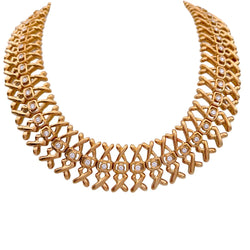 Collier Lalaounis, or jaune, diamants - Castafiore
