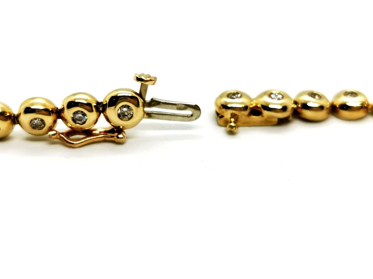 Collier ligne de diamants en or jaune - Castafiore