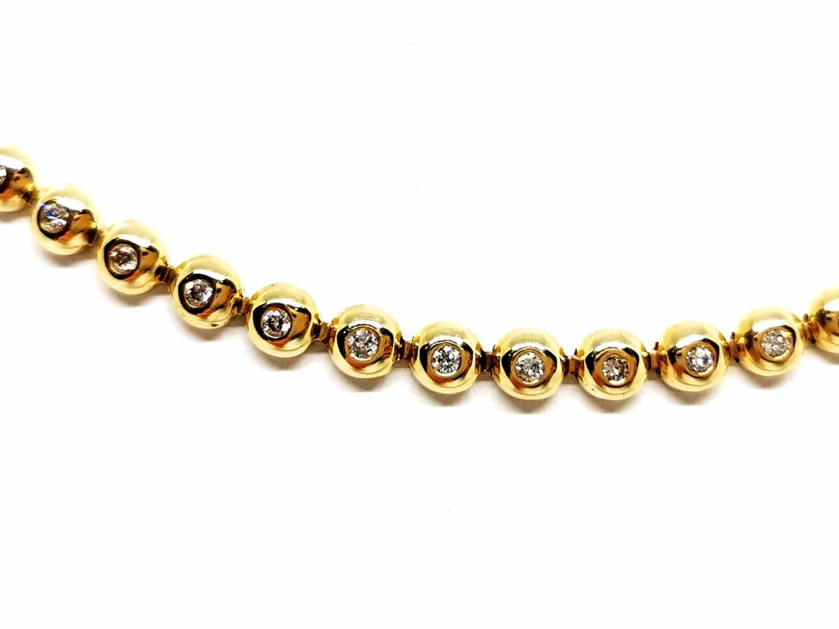 Collier ligne de diamants en or jaune - Castafiore