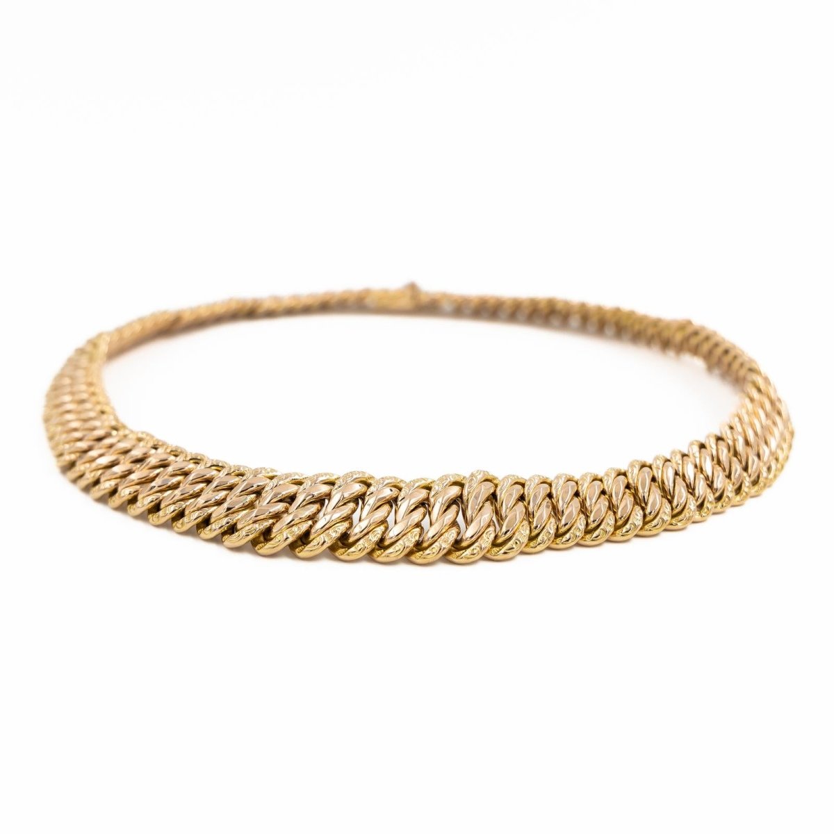 Collier Maille américaine en or rose - Castafiore