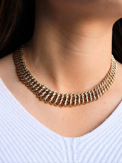 Collier Maille américaine en or rose - Castafiore