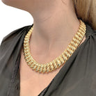 Collier maille américaine or jaune - Castafiore