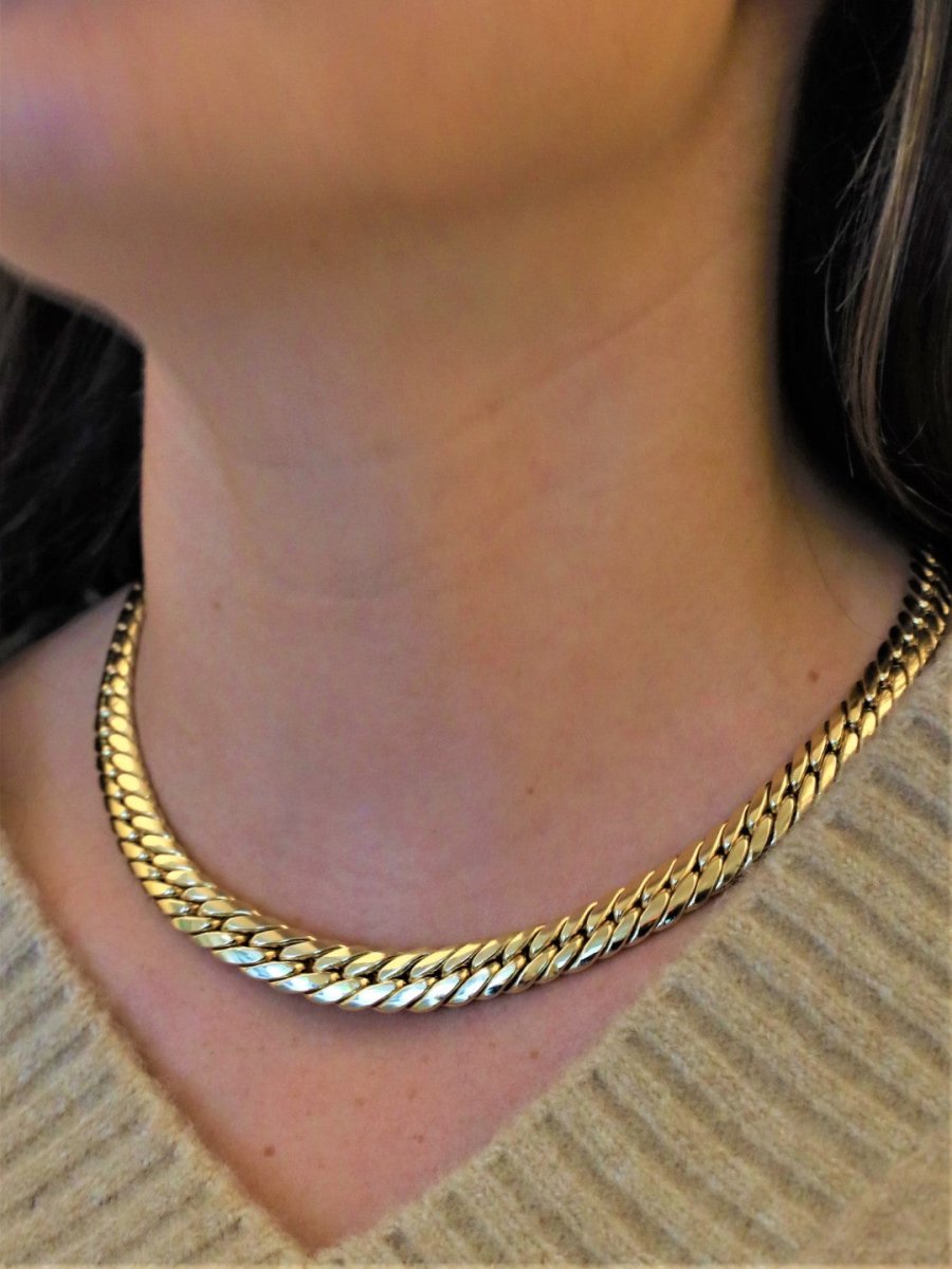 Collier Maille anglaise en or jaune - Castafiore