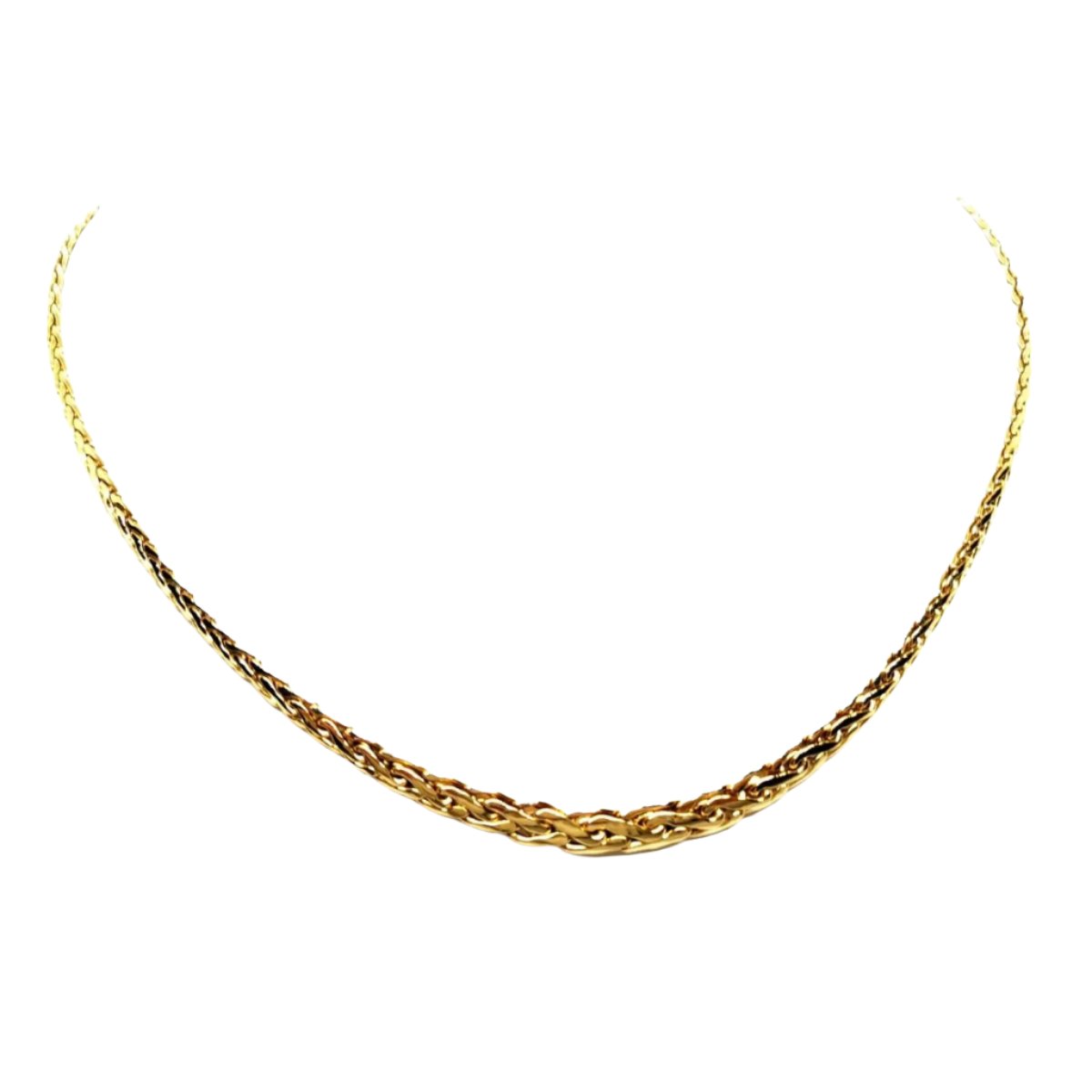 Collier maille anglaise en or jaune - Castafiore