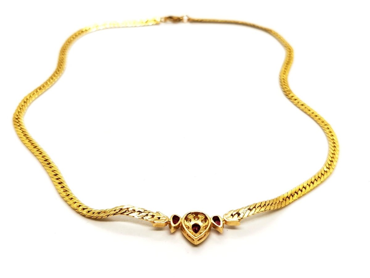 Collier Maille anglaise Or jaune Rubis - Castafiore