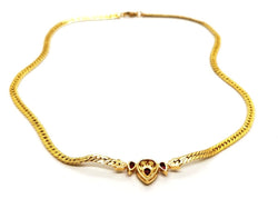 Collier Maille anglaise Or jaune Rubis - Castafiore