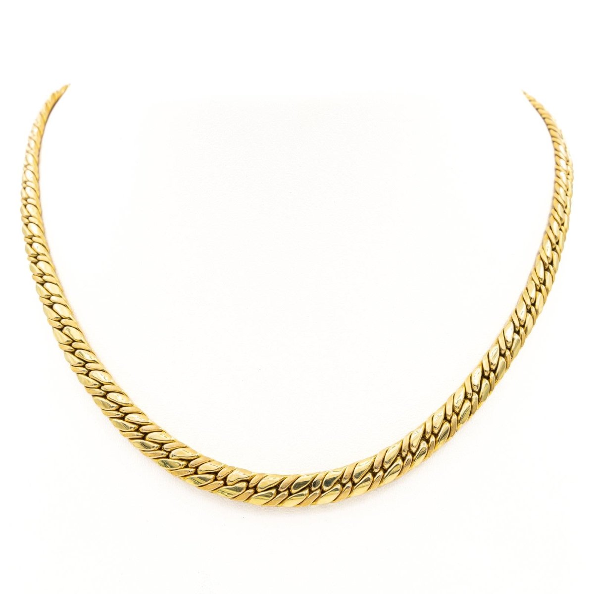 Collier Maille anglaise Or jaune Saphir - Castafiore