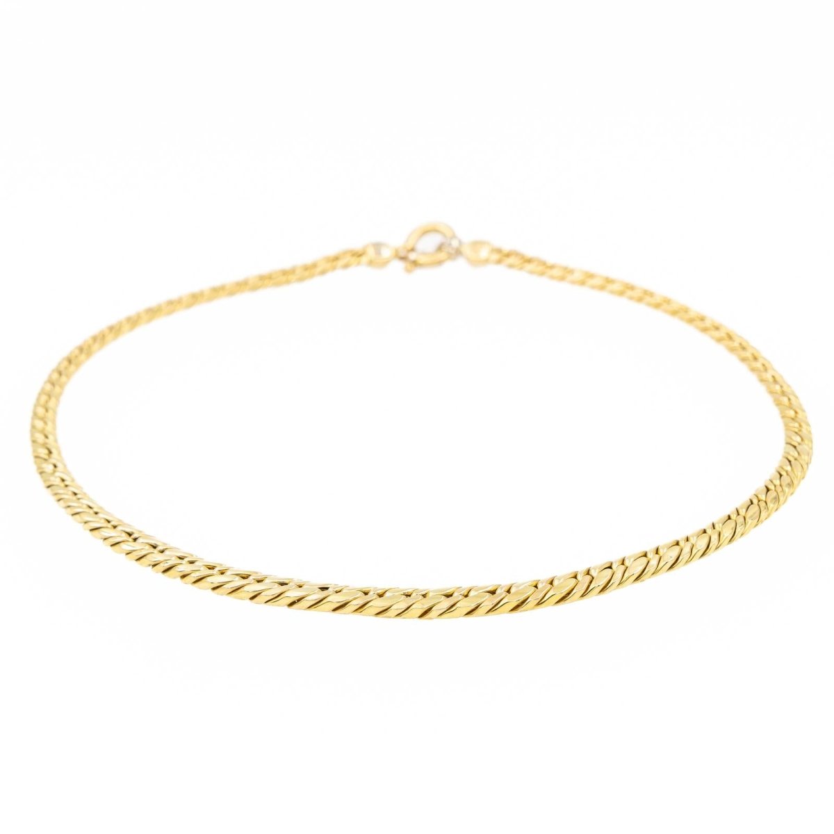 Collier Maille anglaise Or jaune Saphir - Castafiore