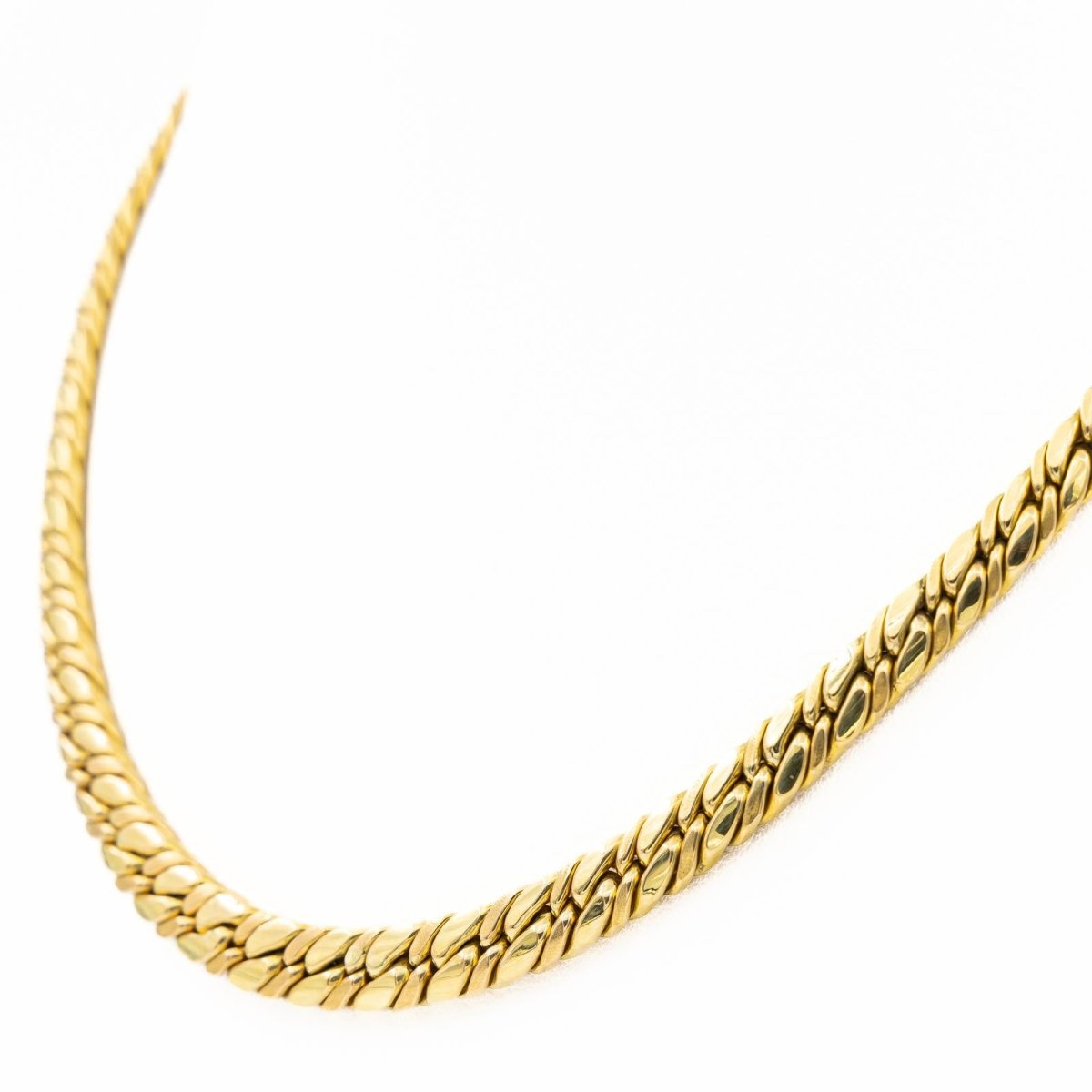 Collier Maille anglaise Or jaune Saphir - Castafiore