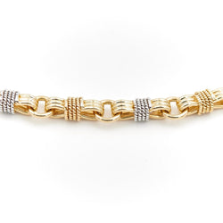 Collier Maille fantaisie en or jaune et blanc - Castafiore