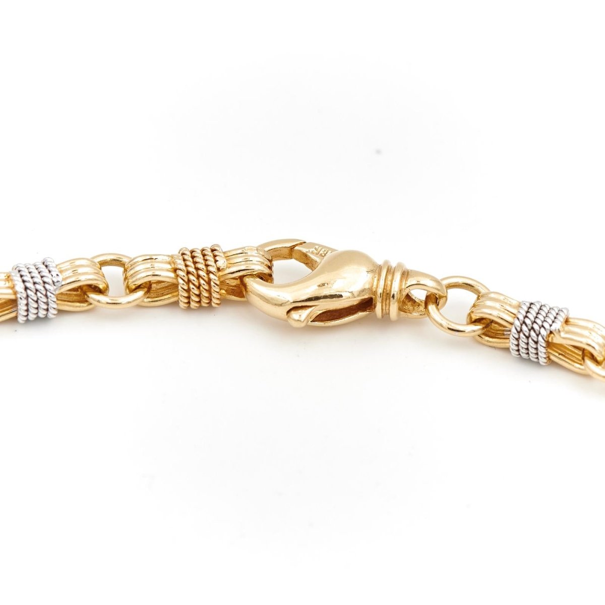 Collier Maille fantaisie en or jaune et blanc - Castafiore