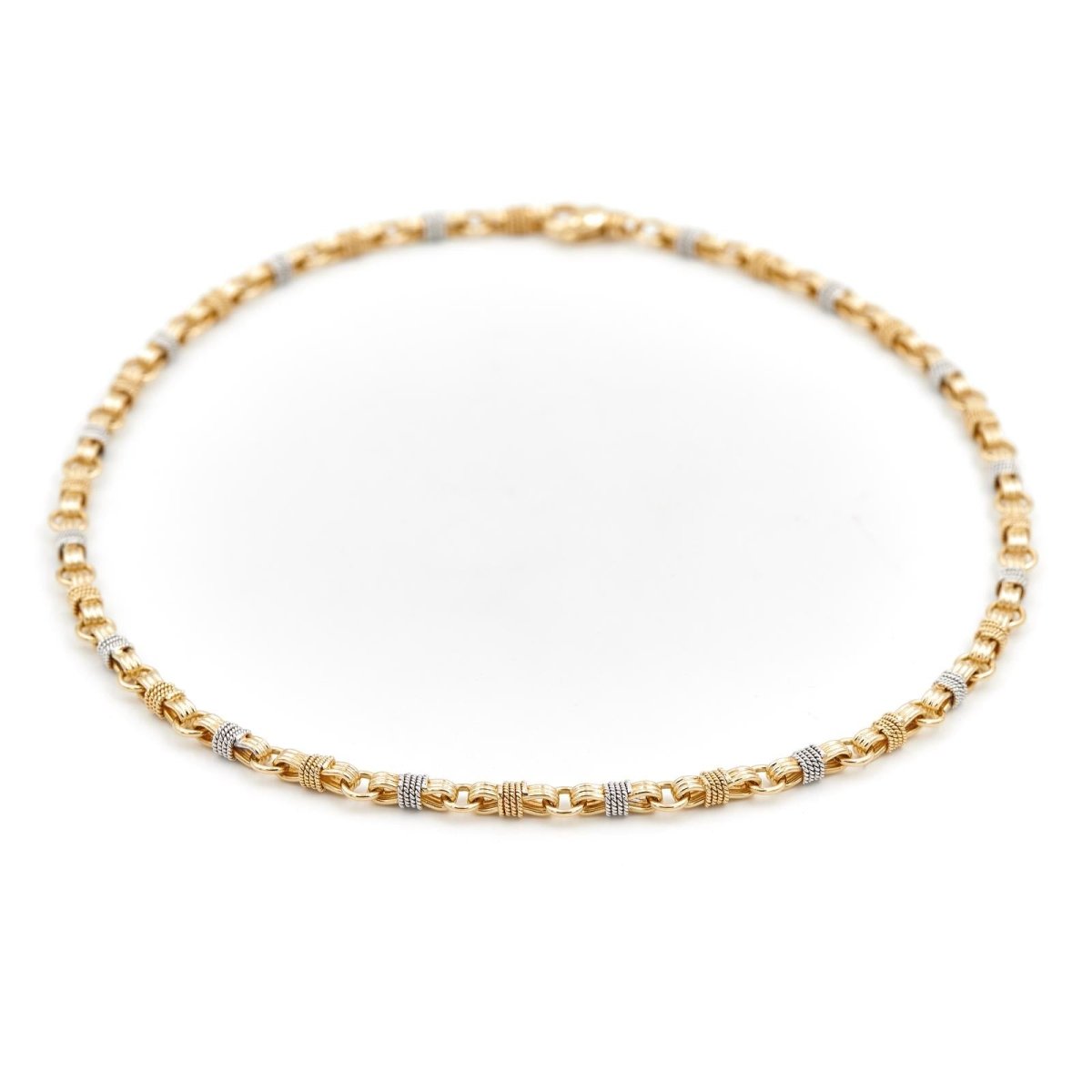 Collier Maille fantaisie en or jaune et blanc - Castafiore