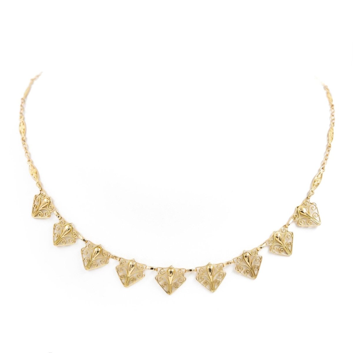 Collier Maille filigrane en or jaune - Castafiore