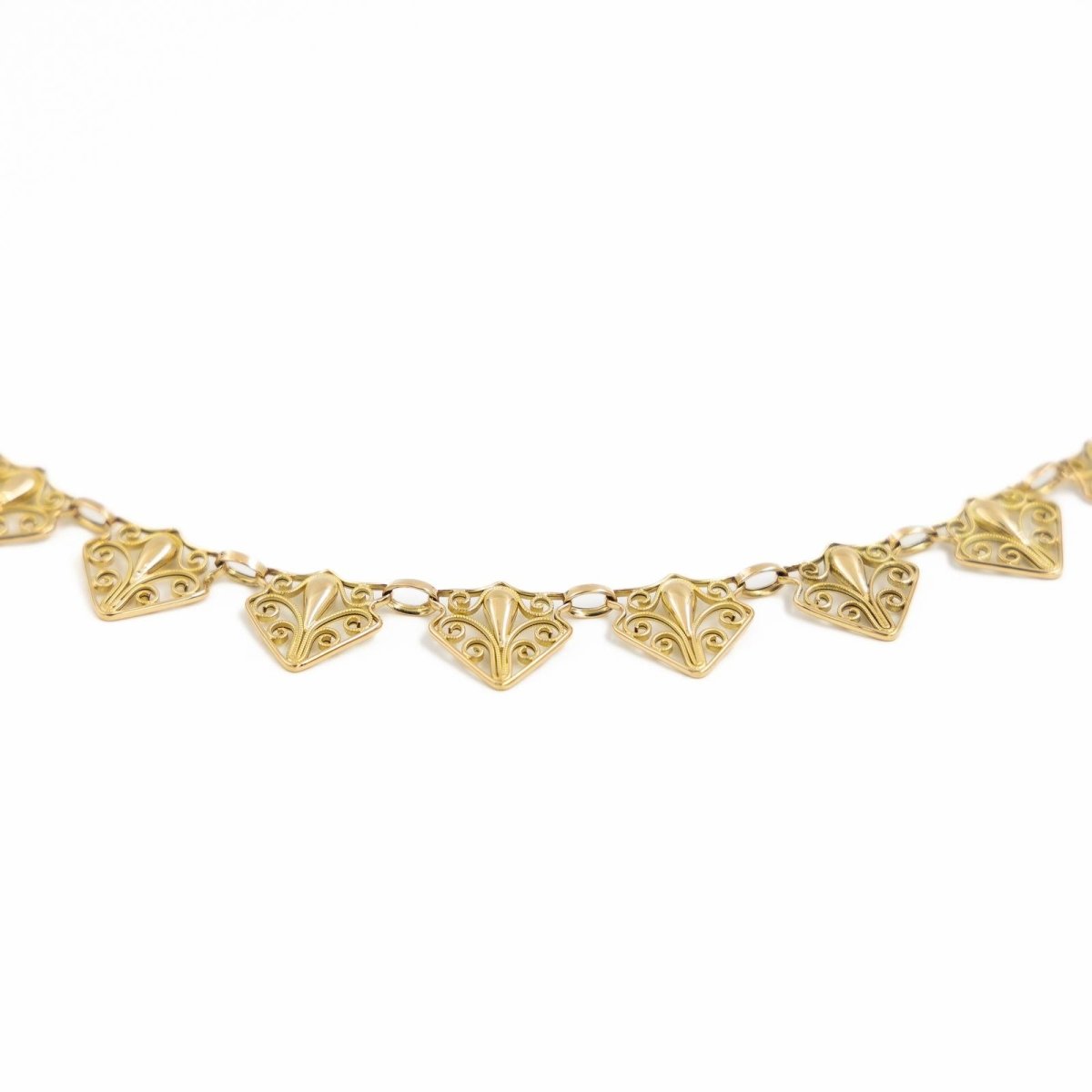 Collier Maille filigrane en or jaune - Castafiore