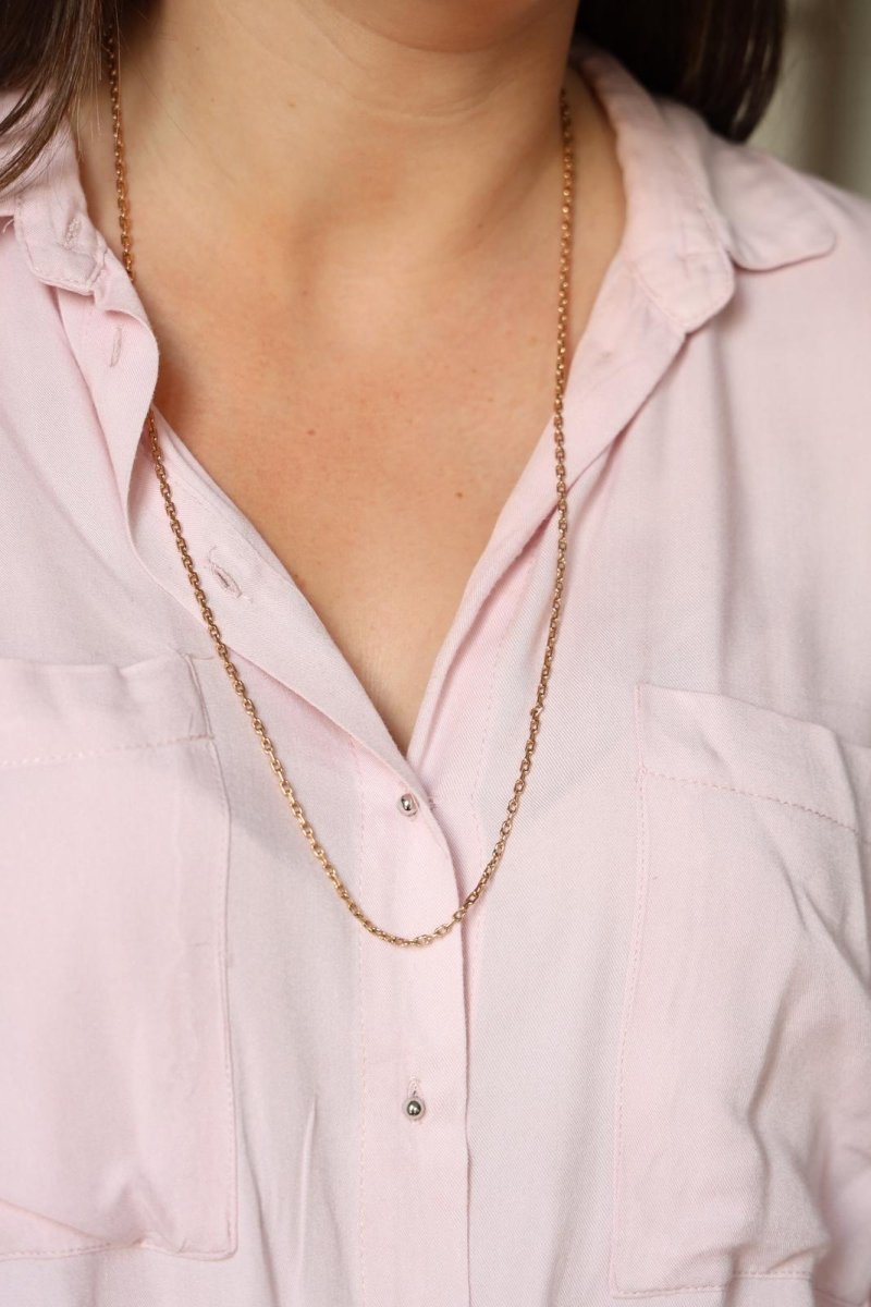 Collier Maille forçat Or rose - Castafiore