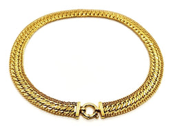 Collier Maille gourmette double en or jaune - Castafiore
