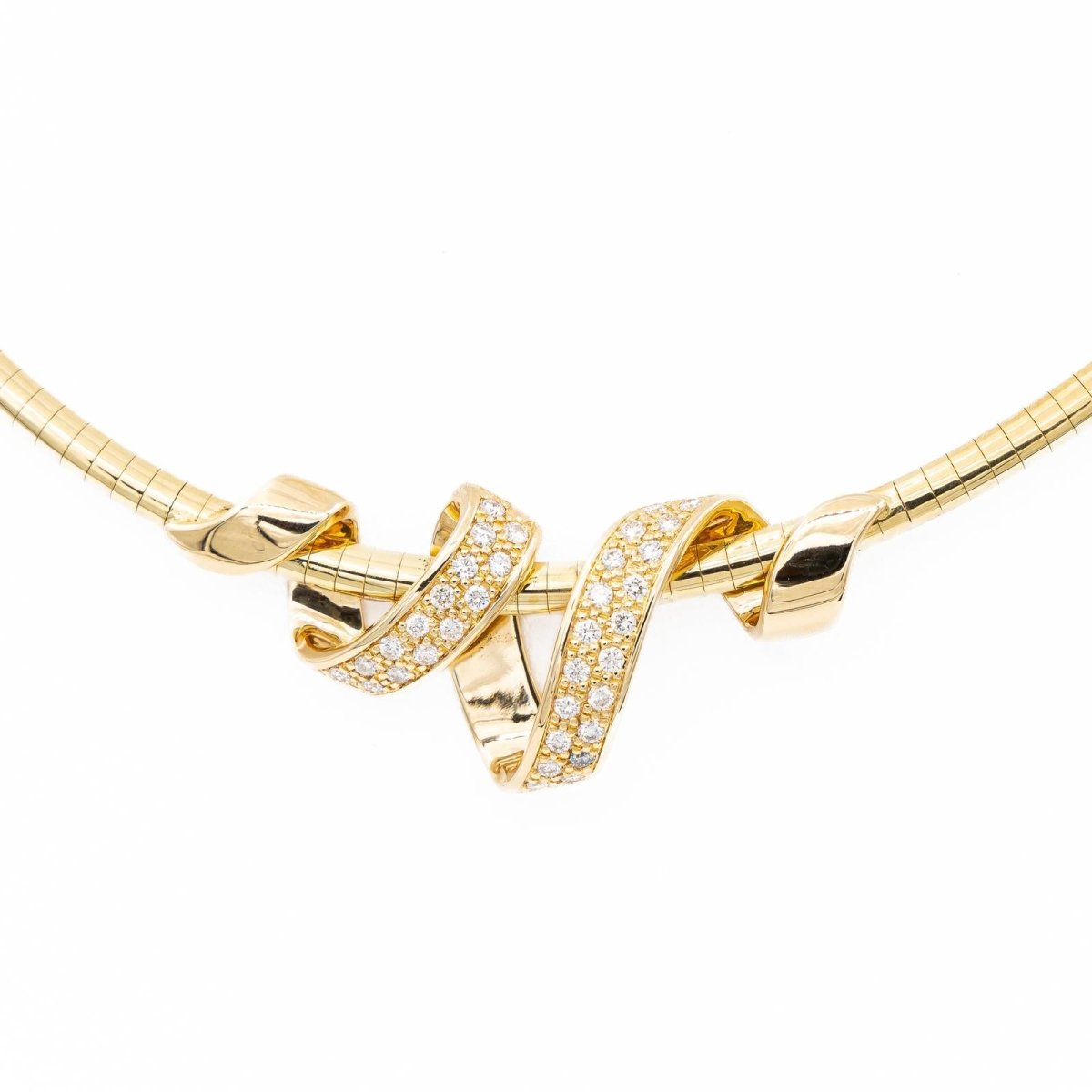 Collier Maille oméga Or jaune Diamant - Castafiore
