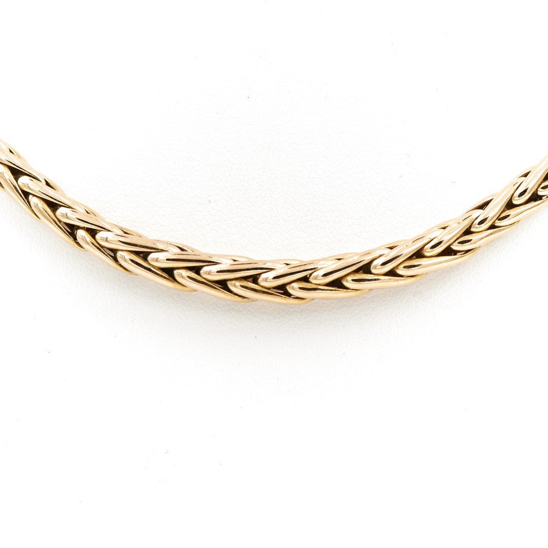 Collier Maille palmier CAPLAIN SAINT ANDRÉ, or jaune et saphir - Castafiore