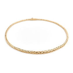 Collier Maille palmier CAPLAIN SAINT ANDRÉ, or jaune et saphir - Castafiore