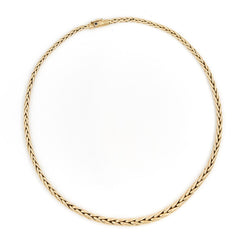 Collier Maille palmier CAPLAIN SAINT ANDRÉ, or jaune et saphir - Castafiore