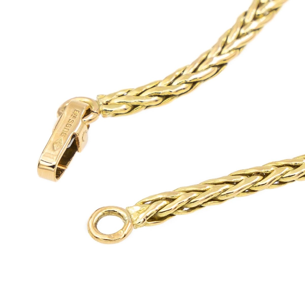 Chaîne En Or Jaune 18 Carats Style Palmier - Bijou Fin Et élégant, Neuf Avec étiquettes