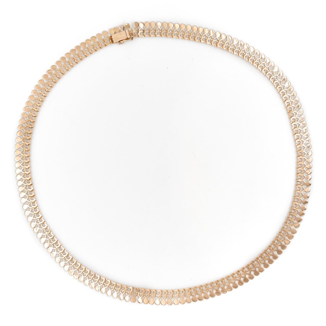 Collier maille pampilles en or jaune - Castafiore