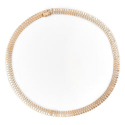 Collier maille pampilles en or jaune - Castafiore